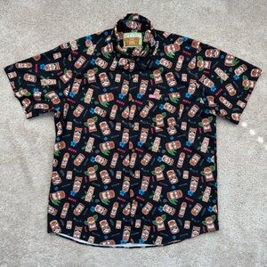 Dixxon Flannel Co Tiki Short Sleeve Aloha Hawaiian Shirt Men Sz XL